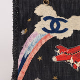 Ultra - Rare Chanel 2006 Airplane Denim Chain Shopping Tote - FashioNica