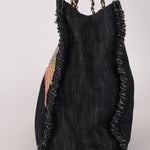 Ultra - Rare Chanel 2006 Airplane Denim Chain Shopping Tote - FashioNica