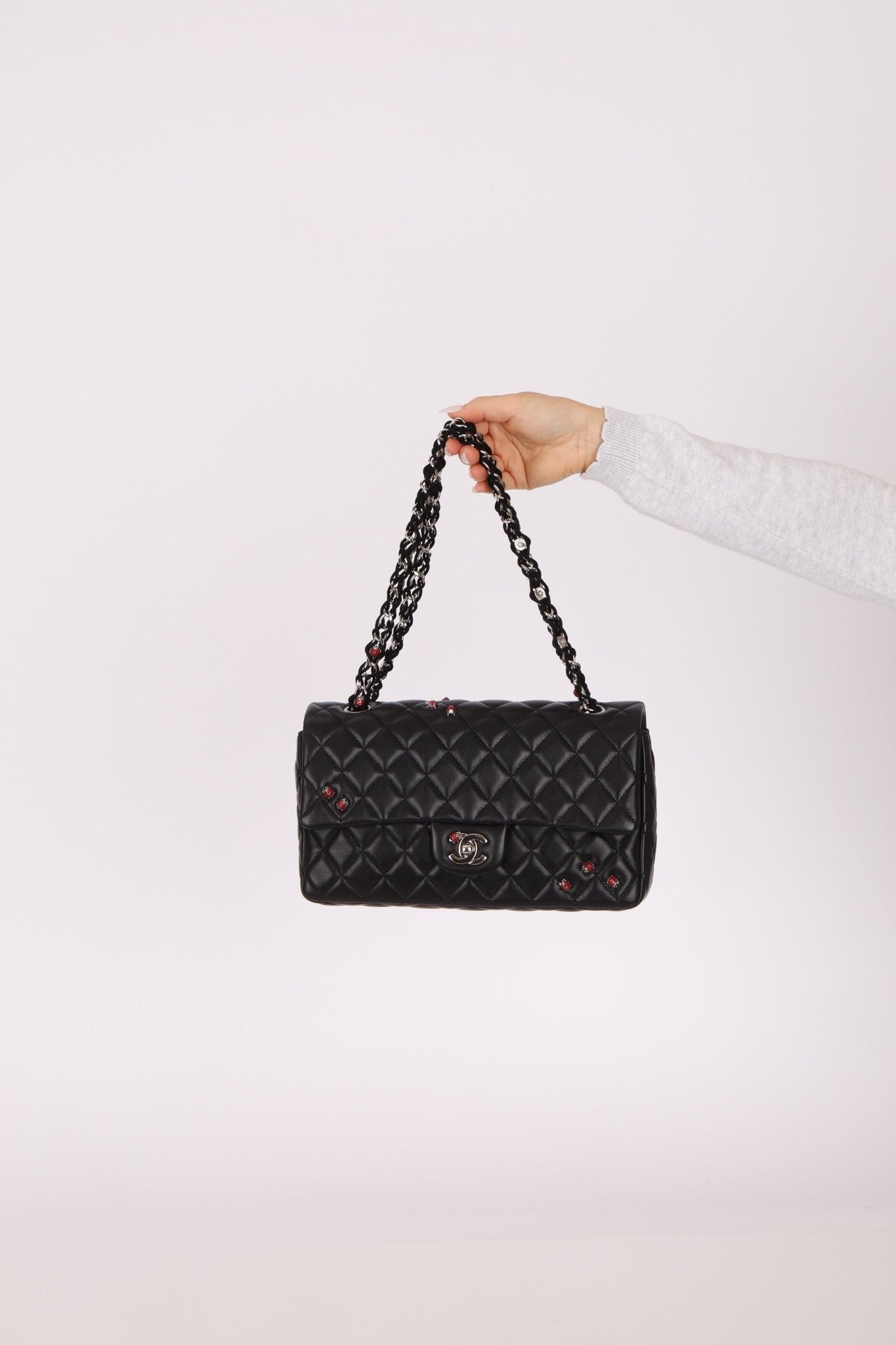 Ultra - Rare Chanel 2011 Lambskin Classic Medium Lady Bug Single Flap - FashioNica