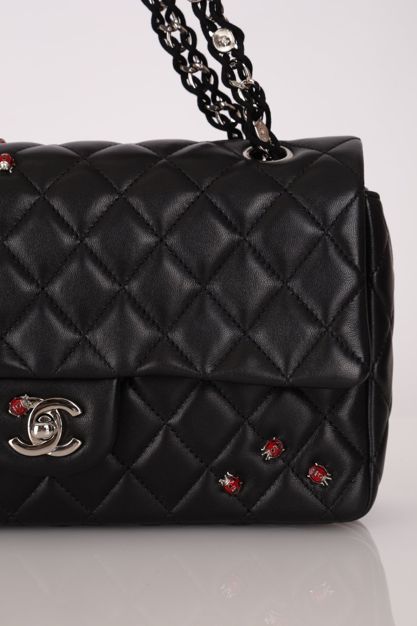 Ultra - Rare Chanel 2011 Lambskin Classic Medium Lady Bug Single Flap - FashioNica