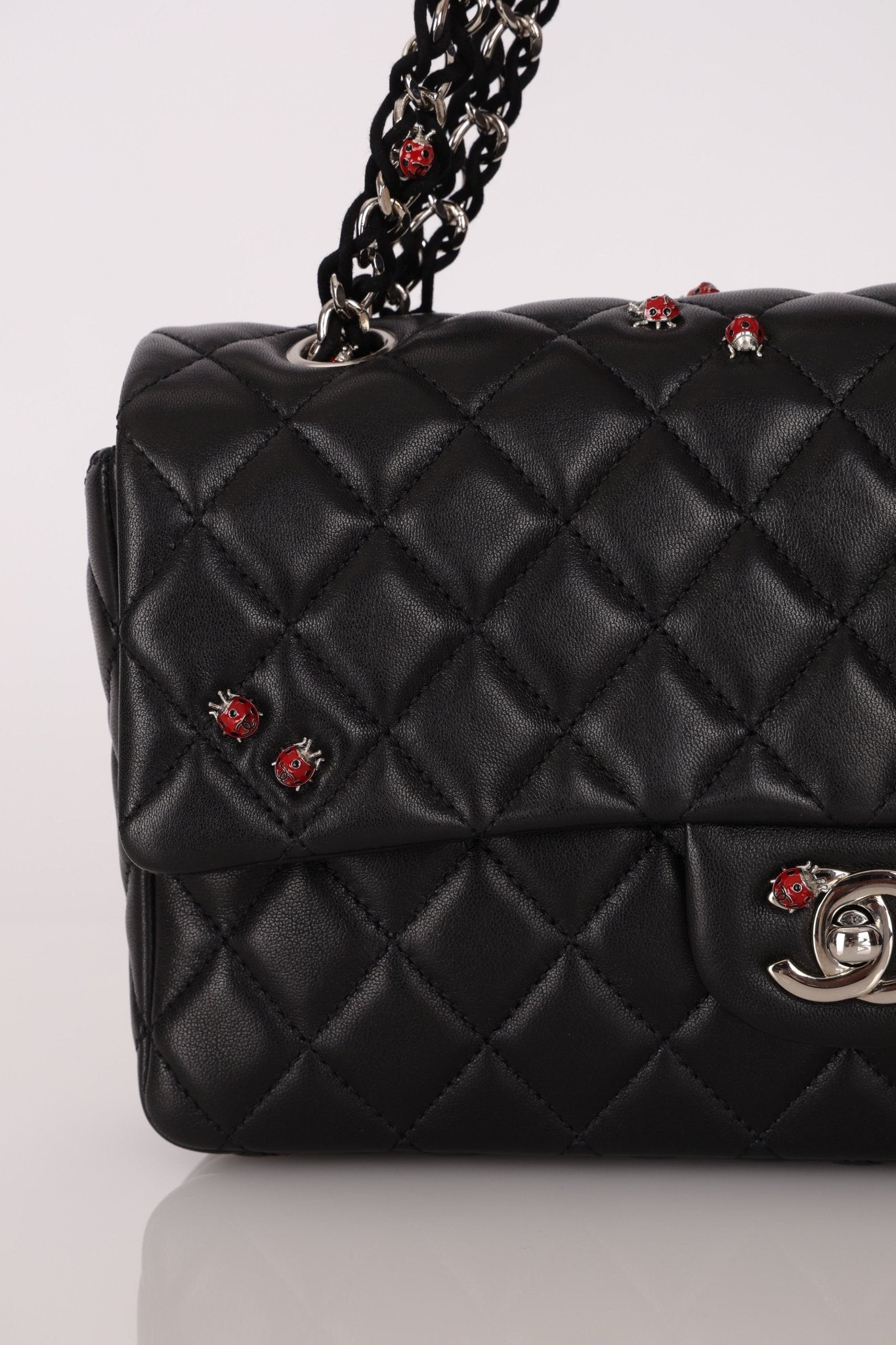 Ultra - Rare Chanel 2011 Lambskin Classic Medium Lady Bug Single Flap - FashioNica