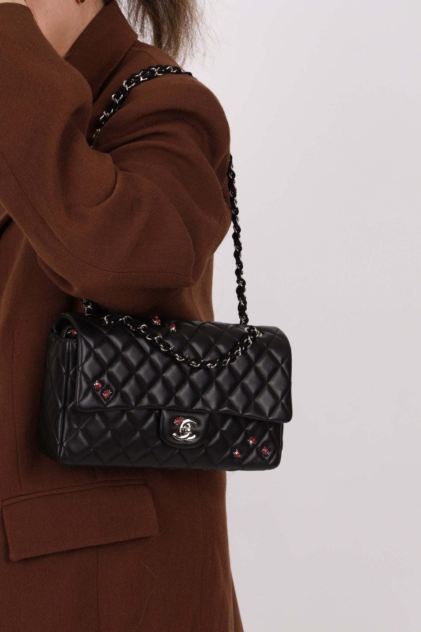 Ultra - Rare Chanel 2011 Lambskin Classic Medium Lady Bug Single Flap - FashioNica