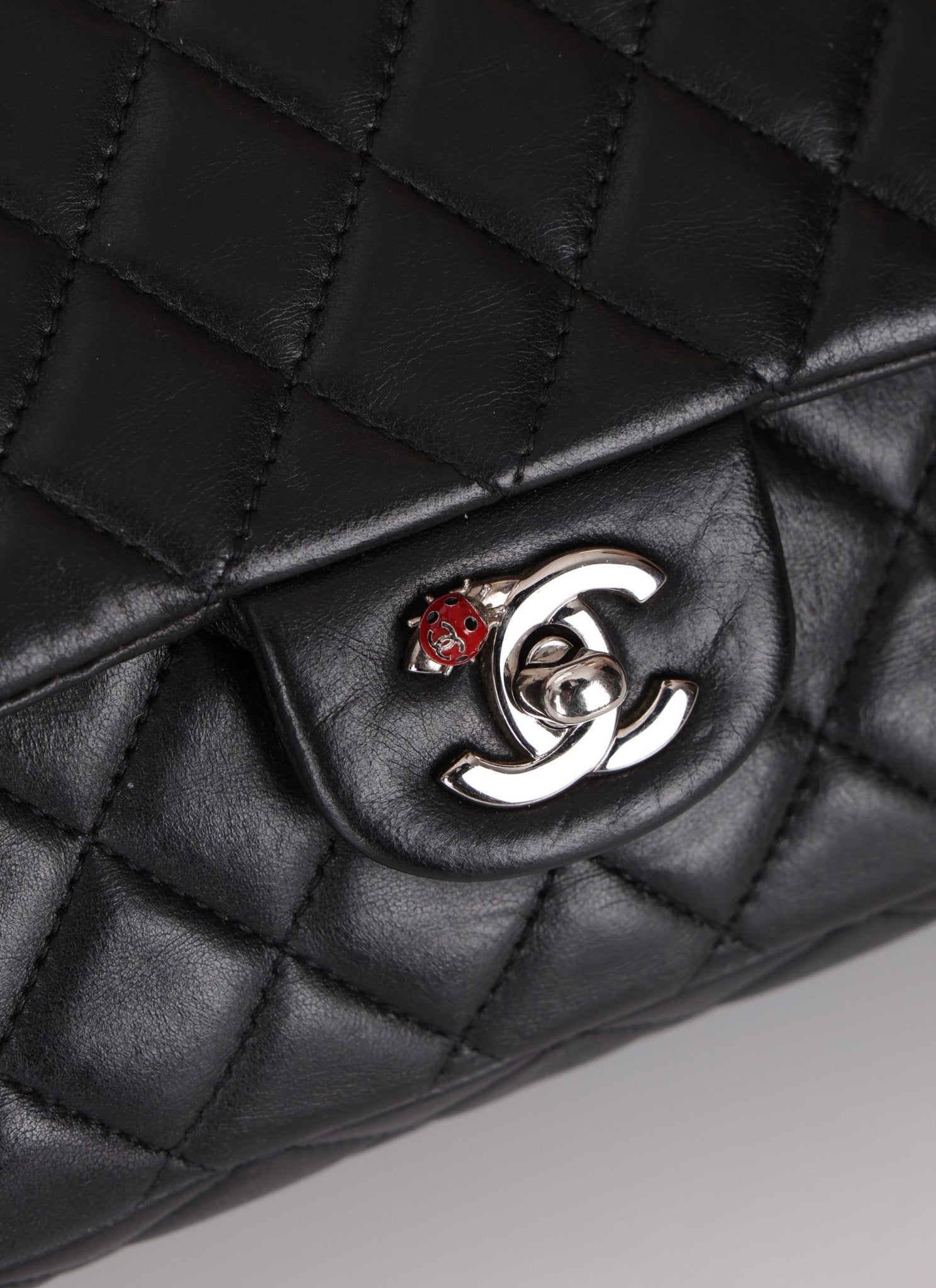 Ultra - Rare Chanel 2011 Lambskin Ladybug Classic Flap Bag - FashioNica