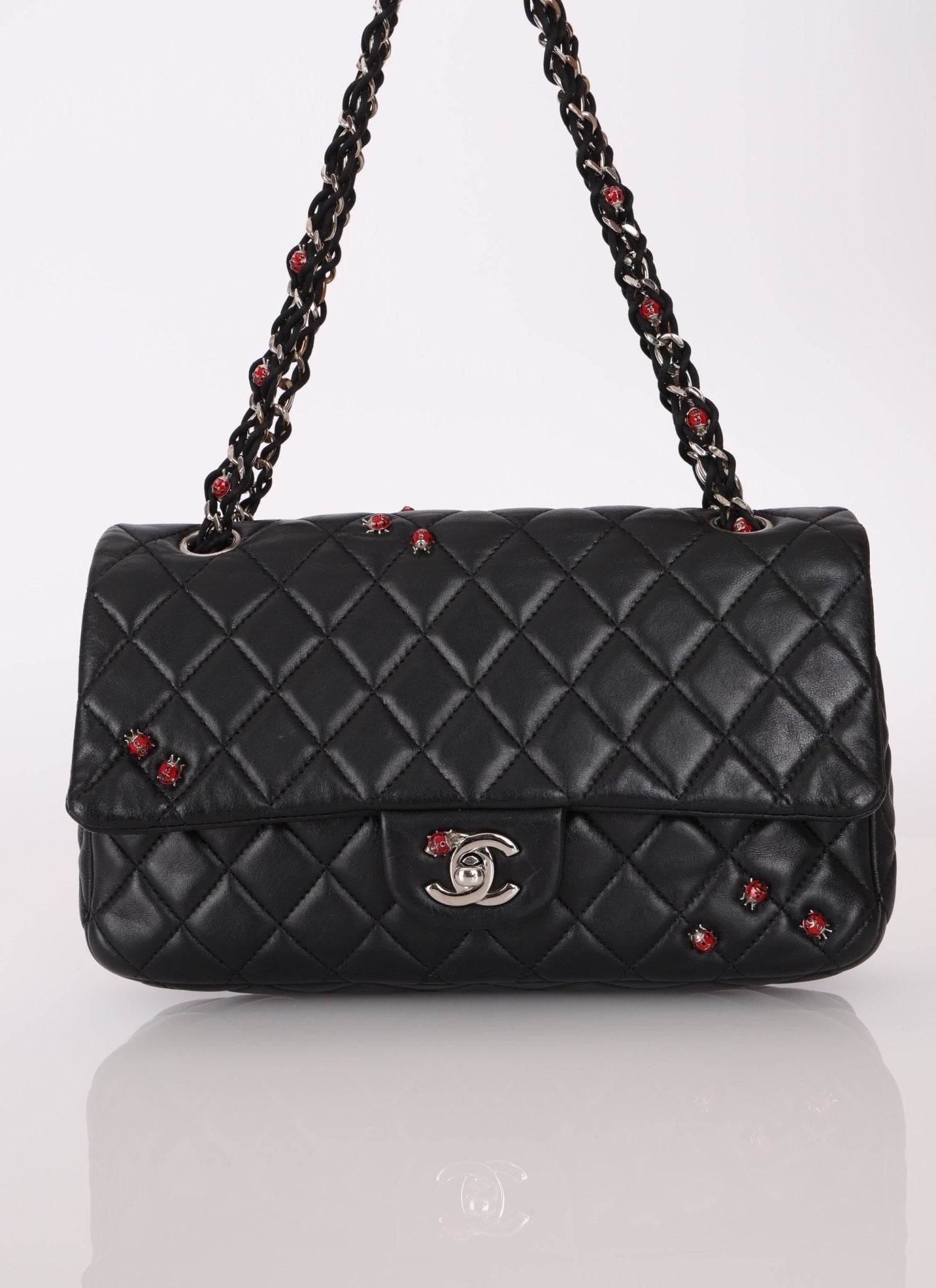 Ultra - Rare Chanel 2011 Lambskin Ladybug Classic Flap Bag - FashioNica