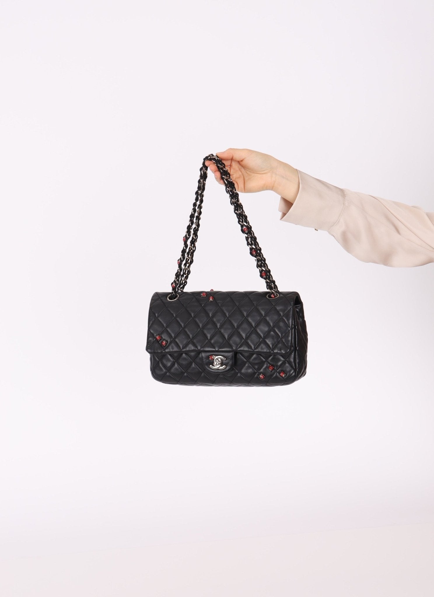 Ultra - Rare Chanel 2011 Lambskin Ladybug Classic Flap Bag - FashioNica