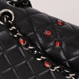 Ultra - Rare Chanel 2011 Lambskin Ladybug Medium Classic Flap Bag - FashioNica
