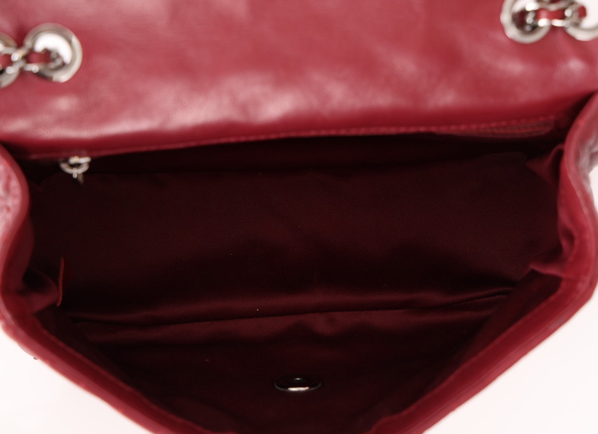 Ultra - Rare Chanel 2012 Bordeaux Beaded Lambskin Single Flap - FashioNica