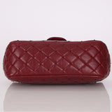 Ultra - Rare Chanel 2012 Bordeaux Beaded Lambskin Single Flap - FashioNica