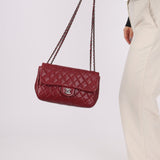 Ultra - Rare Chanel 2012 Bordeaux Beaded Lambskin Single Flap - FashioNica