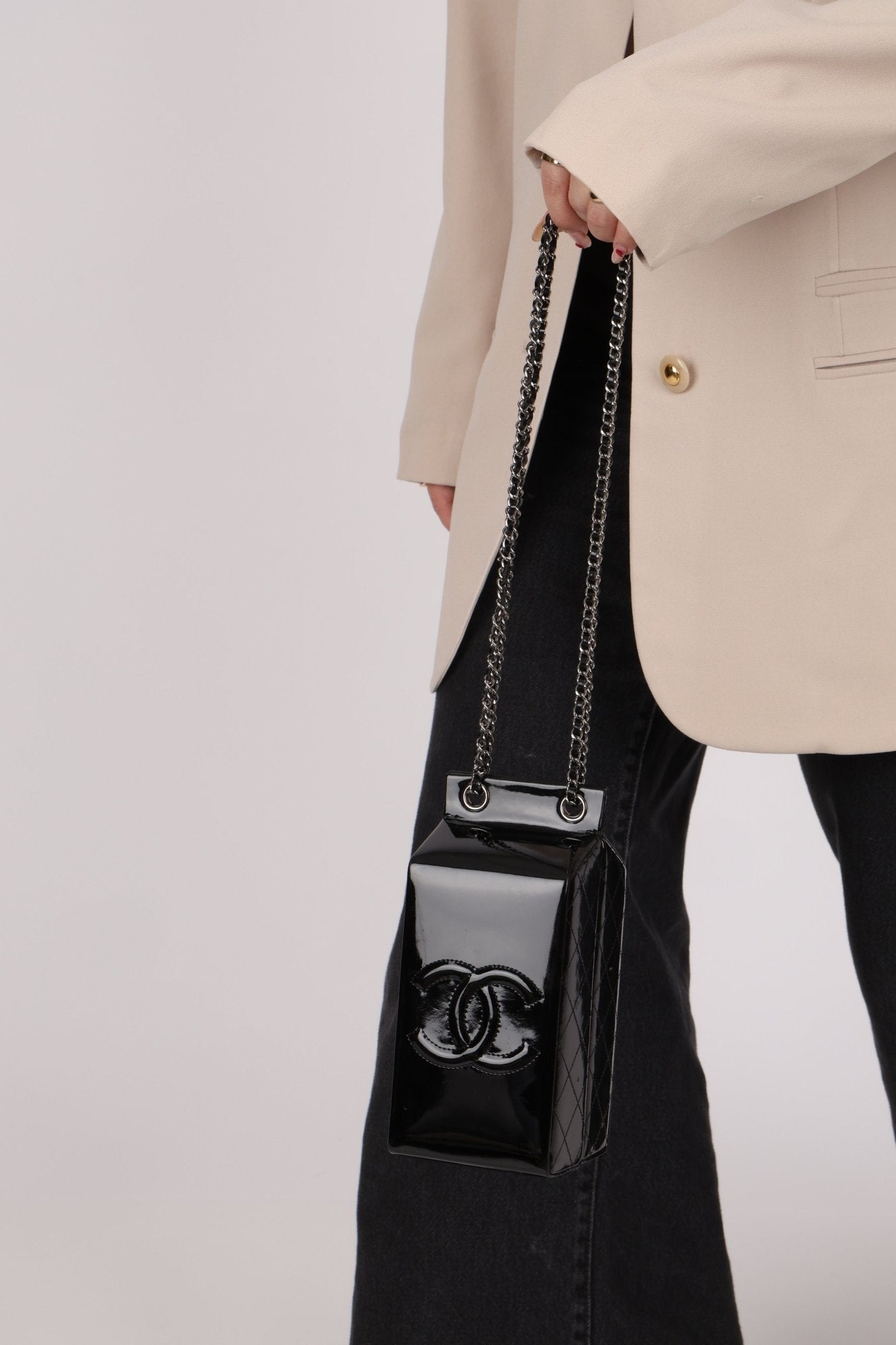 Ultra - Rare Chanel 2014 Patent Milk Carton Bag - FashioNica
