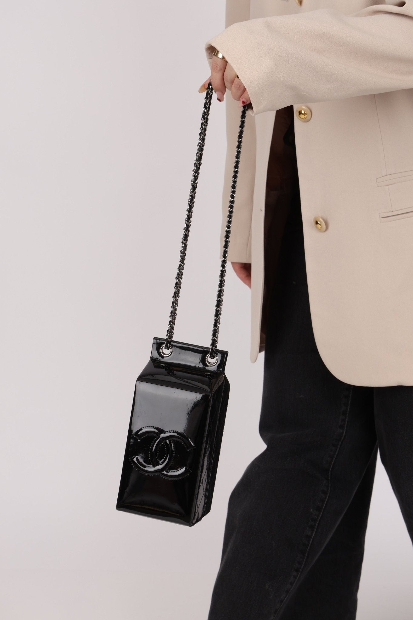 Ultra - Rare Chanel 2014 Patent Milk Carton Bag - FashioNica