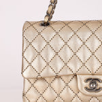 Ultra - Rare Chanel 2015 Metallic Gold Beaded Paris - Dubai Double Flap - FashioNica
