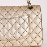 Ultra - Rare Chanel 2015 Metallic Gold Beaded Paris - Dubai Double Flap - FashioNica