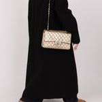 Ultra - Rare Chanel 2015 Metallic Gold Beaded Paris - Dubai Double Flap - FashioNica