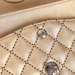 Ultra - Rare Chanel 2015 Metallic Gold Beaded Paris - Dubai Double Flap - FashioNica