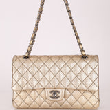 Ultra - Rare Chanel 2015 Metallic Gold Beaded Paris - Dubai Double Flap - FashioNica