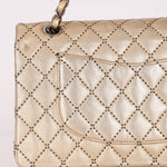 Ultra - Rare Chanel 2015 Metallic Gold Beaded Paris - Dubai Double Flap - FashioNica