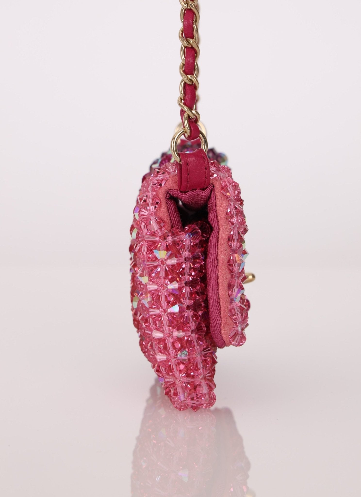 Ultra - Rare Chanel 2020 Crystal Mini Ombre Flap Bag - FashioNica