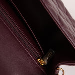 Ultra - Rare Chanel 2024 Bordeaux Lambskin Mini Rectangular Rose Gold Hardware Flap Bag - FashioNica