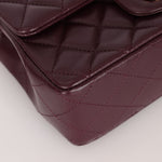 Ultra - Rare Chanel 2024 Bordeaux Lambskin Mini Rectangular Rose Gold Hardware Flap Bag - FashioNica