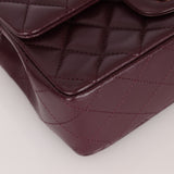 Ultra - Rare Chanel 2024 Bordeaux Lambskin Mini Rectangular Rose Gold Hardware Flap Bag - FashioNica