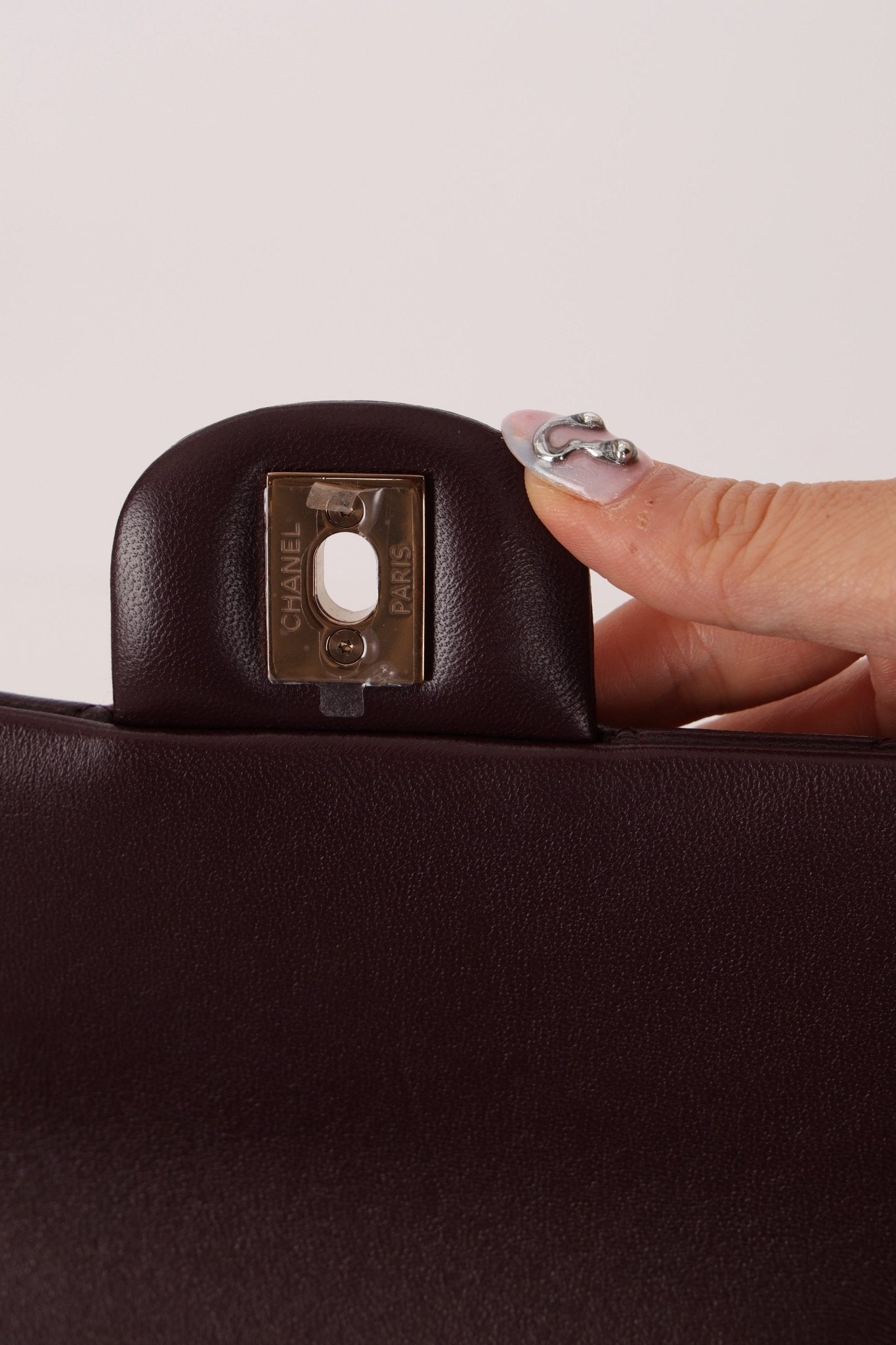 Ultra - Rare Chanel 2024 Bordeaux Lambskin Mini Rectangular Rose Gold Hardware Flap Bag - FashioNica