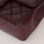 Ultra - Rare Chanel 2024 Bordeaux Lambskin Mini Rectangular Rose Gold Hardware Flap Bag - FashioNica