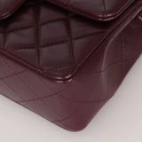 Ultra - Rare Chanel 2024 Bordeaux Lambskin Mini Rectangular Rose Gold Hardware Flap Bag - FashioNica