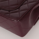 Ultra - Rare Chanel 2024 Bordeaux Lambskin Mini Rectangular Rose Gold Hardware Flap Bag - FashioNica