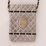 Ultra - Rare Chanel Metal Cardholder on Chain - FashioNica