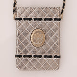 Ultra - Rare Chanel Metal Cardholder on Chain - FashioNica