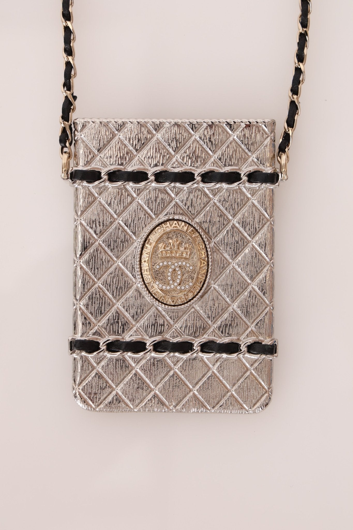 Ultra - Rare Chanel Metal Cardholder on Chain - FashioNica