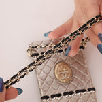 Ultra - Rare Chanel Metal Cardholder on Chain - FashioNica