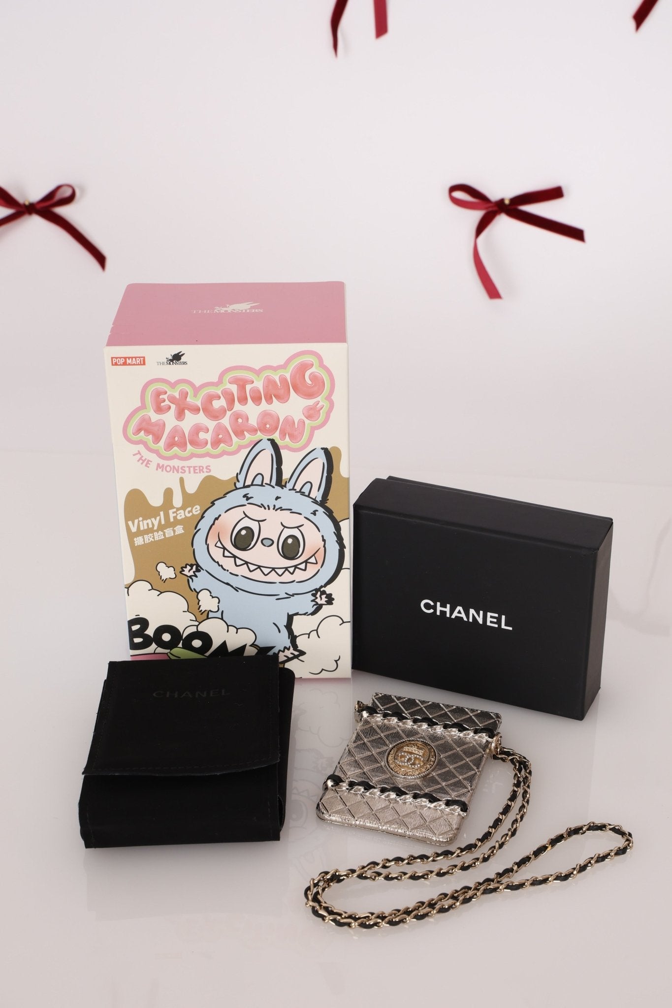 Ultra - Rare Chanel Metal Cardholder on Chain - FashioNica