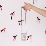 Ultra - Rare Chanel Metal Cardholder on Chain - FashioNica