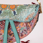 Ultra - Rare Dior 2020 "Dior in Lights" Sequin Beaded Saddle Bag - FashioNica