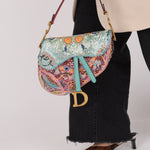 Ultra - Rare Dior 2020 "Dior in Lights" Sequin Beaded Saddle Bag - FashioNica
