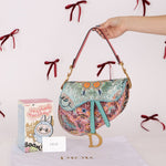 Ultra - Rare Dior 2020 "Dior in Lights" Sequin Beaded Saddle Bag - FashioNica