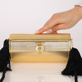 Ultra - Rare Fendi 1960s Gold Roma Coin Clasp Clutch - FashioNica