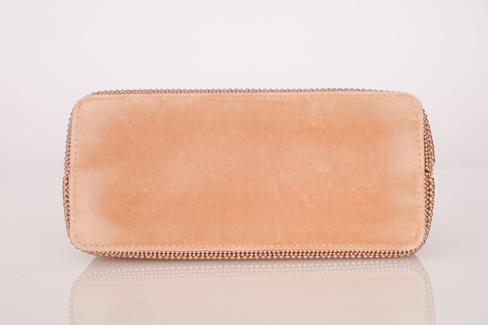 Ultra - Rare Fendi 2021 Haute Couture Light Pink Pearl and Velvet Small Peekaboo - FashioNica
