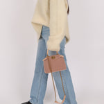 Ultra - Rare Fendi 2021 Haute Couture Light Pink Pearl and Velvet Small Peekaboo - FashioNica