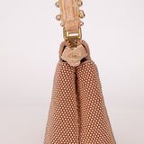 Ultra - Rare Fendi 2021 Haute Couture Light Pink Pearl and Velvet Small Peekaboo - FashioNica