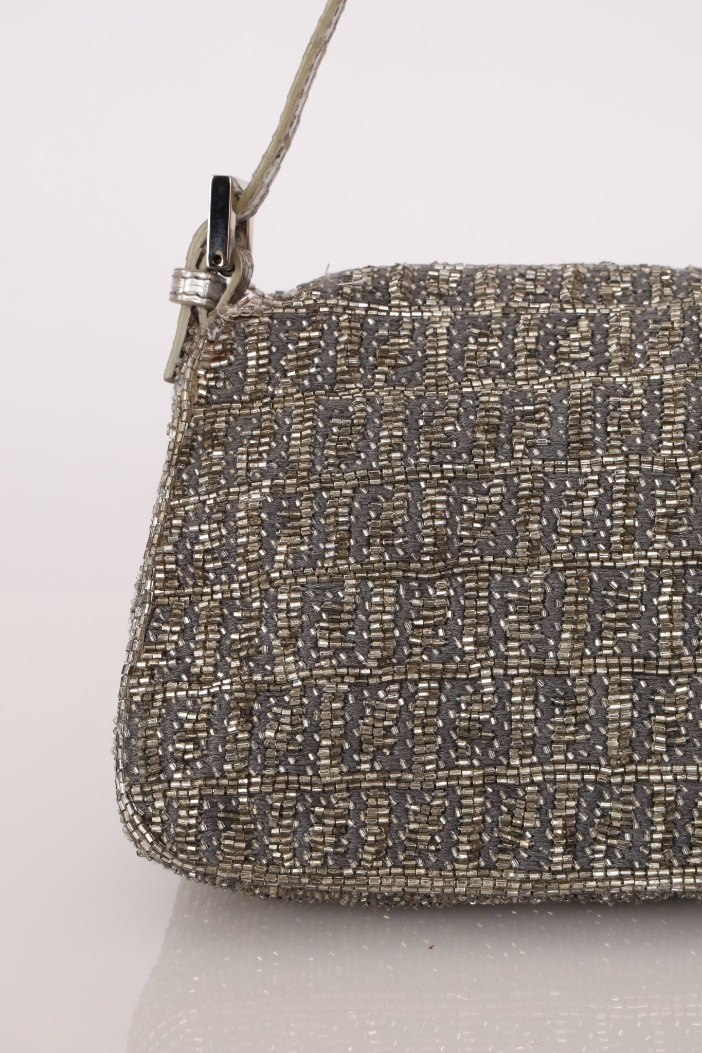 Ultra - Rare Fendi Beaded & Lizard Mini Mamma Baguette - FashioNica