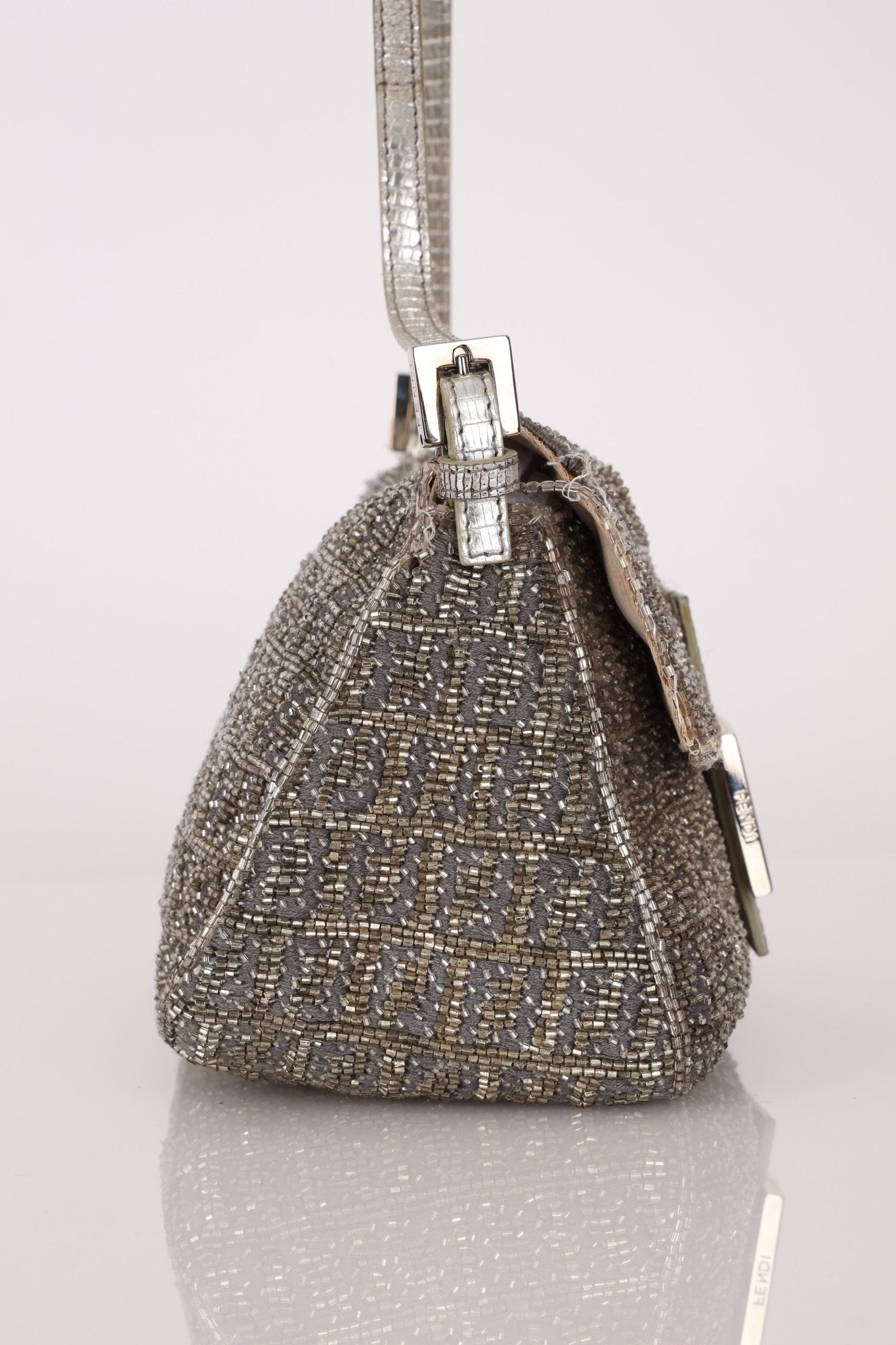 Ultra - Rare Fendi Beaded & Lizard Mini Mamma Baguette - FashioNica