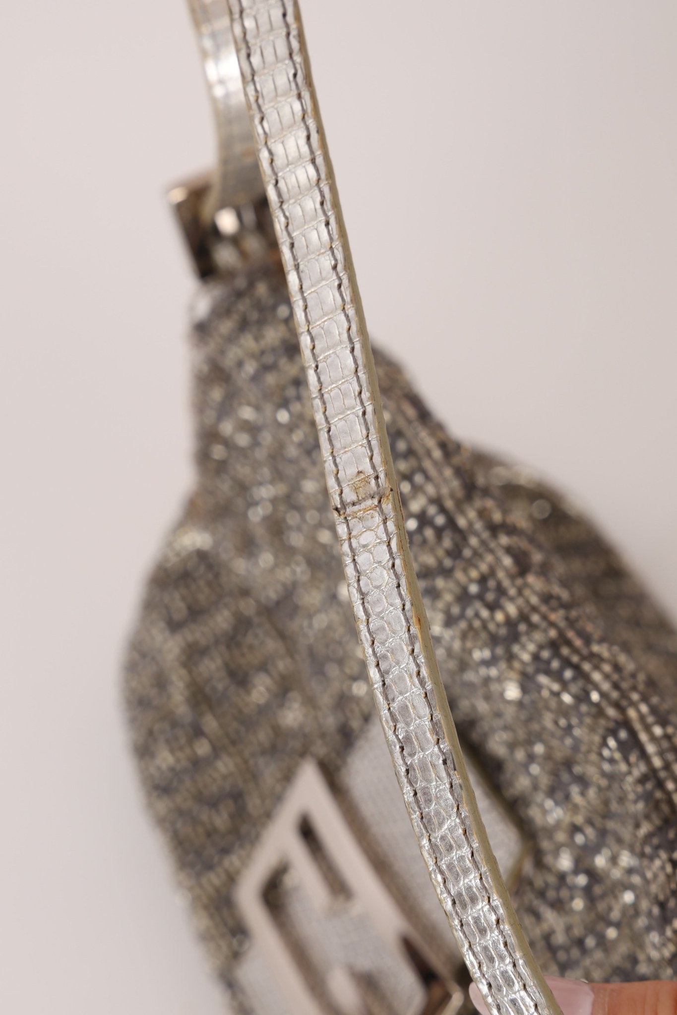 Ultra - Rare Fendi Beaded & Lizard Mini Mamma Baguette - FashioNica