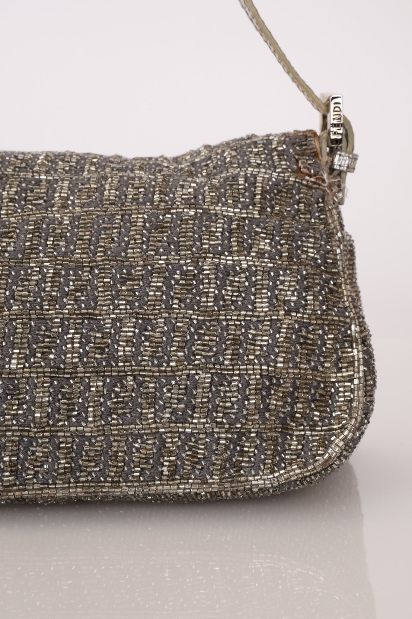 Ultra - Rare Fendi Beaded & Lizard Mini Mamma Baguette - FashioNica