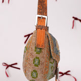 Ultra - Rare Fendi Beaded Lizard - Trimmed Baguette - FashioNica