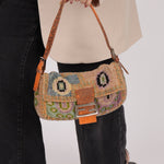 Ultra - Rare Fendi Beaded Lizard - Trimmed Baguette - FashioNica