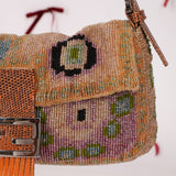 Ultra - Rare Fendi Beaded Lizard - Trimmed Baguette - FashioNica