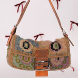 Ultra - Rare Fendi Beaded Lizard - Trimmed Baguette - FashioNica